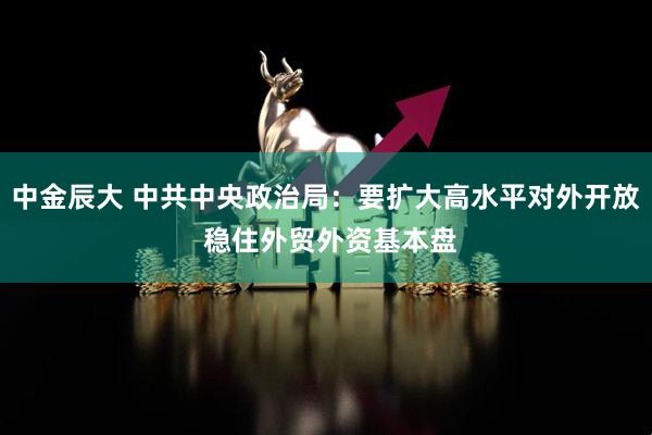 中金辰大 中共中央政治局：要扩大高水平对外开放 稳住外贸外资基本盘